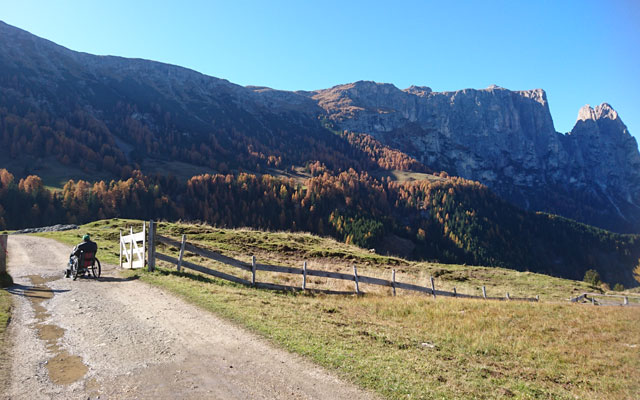 Sentiero poco prima della Saltnerhütte