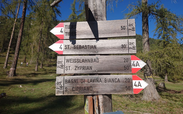 Signpost at the Wuhnleger