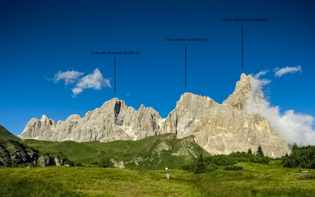 Berggipfel der Palagruppe